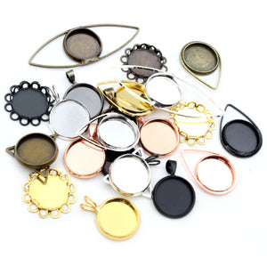 12mm Gold Zinc Alloy Charm Pendant for DIY Necklace Bracelet Jewelry Making
