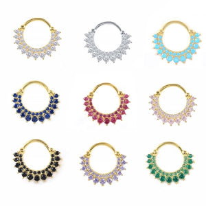 Women's Delicate Ear Cuff Earrings, Multicolor Cubic Zirconia Fashion Jewelry Accessories