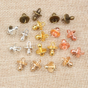Alloy Pacifier Style Mini Pendant Charms For DIY Necklace Bracelet Jewelry Accessories 14x10mm
