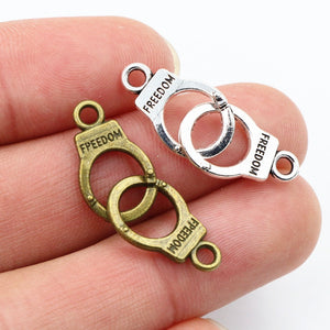 Alloy Handcuff Pendant Charms For DIY Jewelry Accessories, Necklace And Bracelet Findings