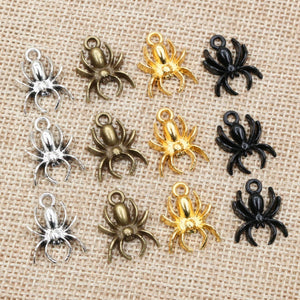 17x14mm Alloy Spider Pendant Charm For DIY Necklace Bracelet Jewelry Accessories Findings