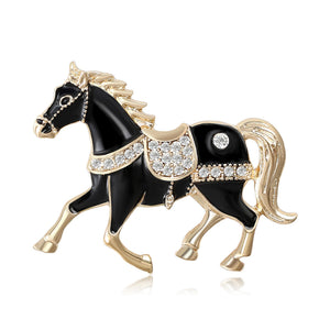 Alloy Enamel Horse Brooch Pin For Suits Coats And Fashion Accessories