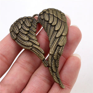 Alloy Wing Pendant Charm 68x46mm 12g DIY Jewelry Accessory For Necklace Bracelet Making