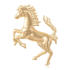 Smooth Alloy Horse Brooch Pin For Unisex Animal Apparel