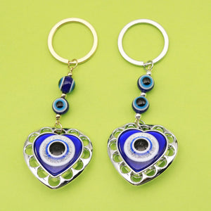 Zinc Alloy Heart Devil Blue Eye Jewelry Findings Accessories for DIY Jewelry Making