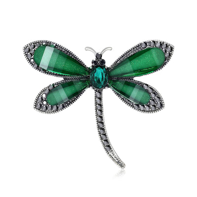 two tone enamel dragonfly brooch shown in the main product arrangement