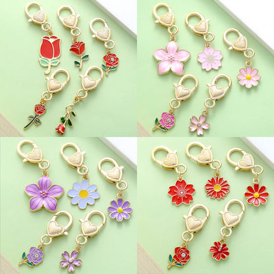 Image 1 showing a bunch of flowers on different types of rings.