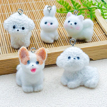 Multicolor Rabbit Glossy Charms with 6 Listed Options