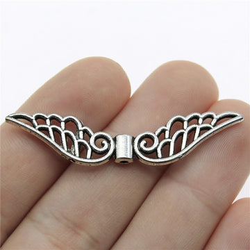 Openwork Double Wing Small-Hole Metal Bead in Three Finishes