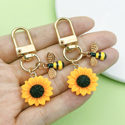 Image 1 showing bee and honeycomb keychains shown in the product image.