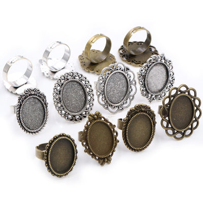 Oval Cabochon Ring Blank Collection assortment overview
