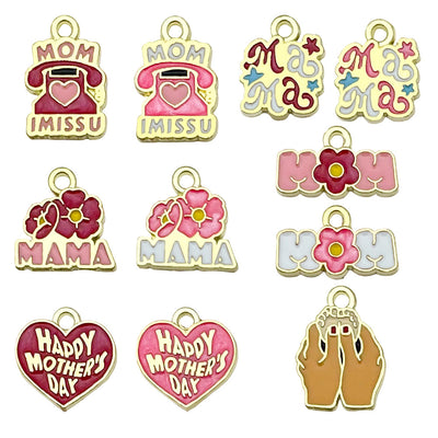Printed detail graphic for the heart charms