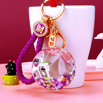 Liquid Mahjong Dice Keychains with Fortune and Loose Heart Loop Options