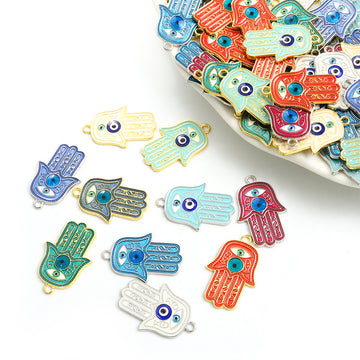 Enamel-Look Silver Gold Evil Eye Alloy Charms in 10 Styles
