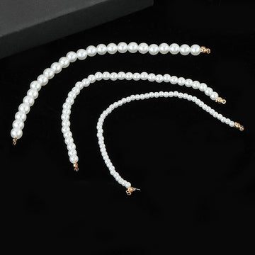 Faux Pearl Beaded Bracelet Silver-Tone Gold-Tone Clasp Three Sizes