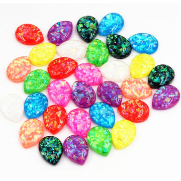 Colorful Teardrop Resin Cabochons in Two Size Options