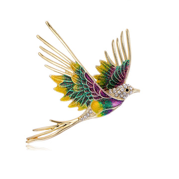 Bird Enamel Metal Brooch Pin for Jackets and Lapels