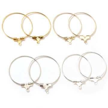 Large Wire Hoop Earring Findings in Four Finishes and Six Sizes