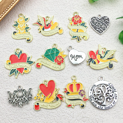 Printed detail graphic for the assorted shape charms