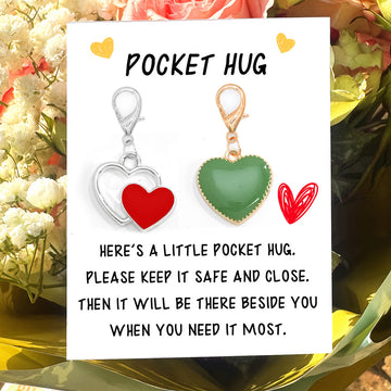 Pocket Hug Enamel Heart Clip Charm in Five Color Designs