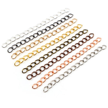 Jewelry Extension Chains with Teardrop Ends in Mixed Finishes