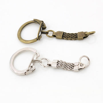 Key Ring Findings with Mesh Chain and Lobster Clasps