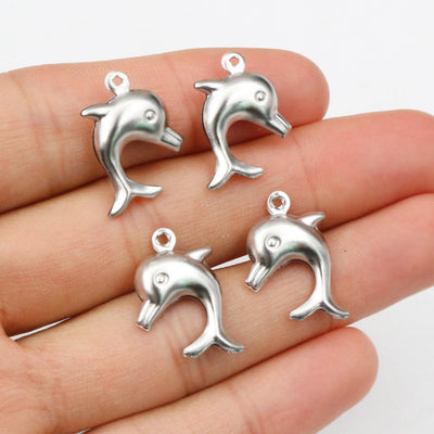 Stainless Steel Open Dolphin Pendants with Polished Finish — grouped product view