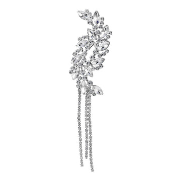 Flower Tassel Crystal Two Designs Metal Brooch Pin
