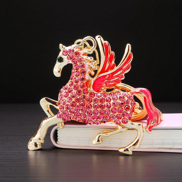 Full Crystal Pegasus Keychains in Five Colors plus Assorted Option