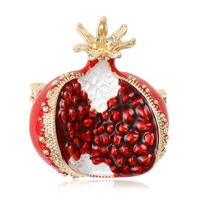 Open Pomegranate Brooch shown alone on a light background