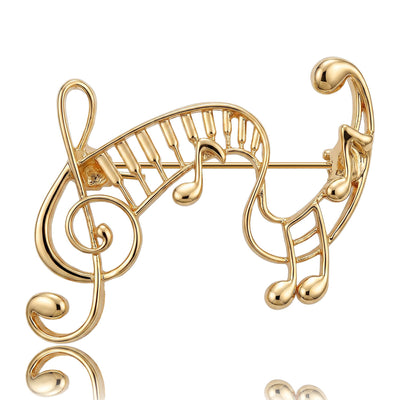 Music Note Brooch front view on white background