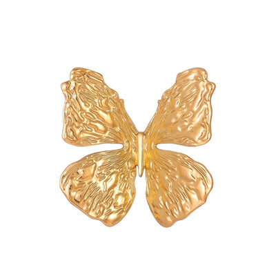 Front product view of the butterfly brooch pin in gold