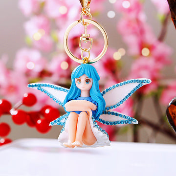 Crystal Flower Fairy Doll Keychains in Two Designs and Nine Options