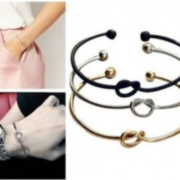 Primary supplied view of minimalist knot open bangles
