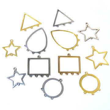 Stainless Steel Open Geometric Pendants in Twelve Shapes