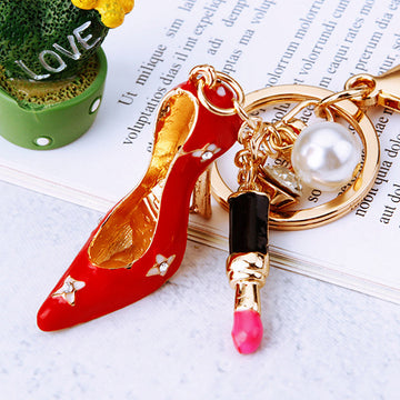 Jeweled Shoe, Handbag and Auspicious Charm Keychains in Forty-One Designs