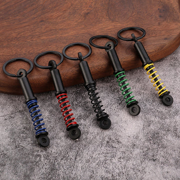 Metal Shock Absorber Keychain in Five Spring Colors