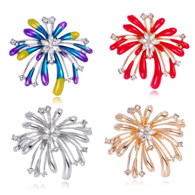 Front product view of four flower shaped rings
