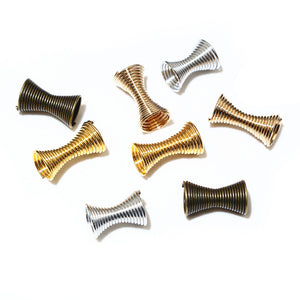 Flared Hourglass Spacer Beads in Five Metal Finishes