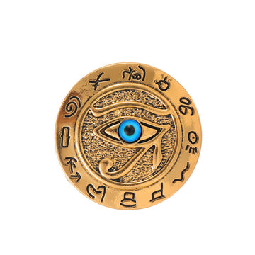 Gold Tone Eye Two Designs Metal Brooch Pin for Jackets and Lapels