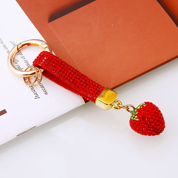 Clay Crystal Strawberry Keychains in Six Colors plus Assorted Option