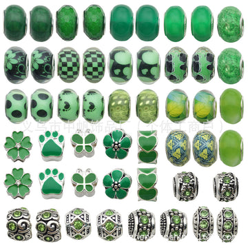 Green Bead Glossy Beads with 25 Listed Options for DIY Jewelry Making