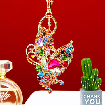 Multicolor Gem Butterfly Keychain with Unlisted Butterfly Main Images