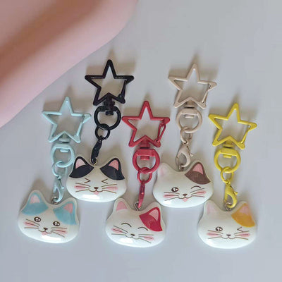 Main product view of lucky Cat Star-Clasp Charms in Five Color Variants