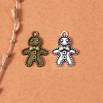 Snowman Metal Charm Pendant in 2 Finishes for Jewelry Making