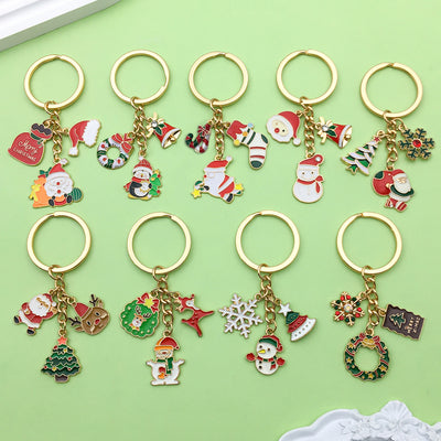 Image 1 showing a bunch of christmas themed key chains.