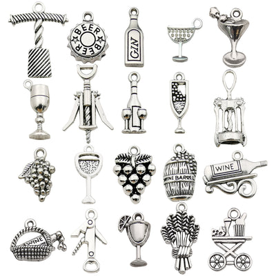 Printed detail graphic for the wine glass charms