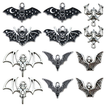 Metallic Bat Metal Charms with 7 Listed Options for DIY Jewelry Making