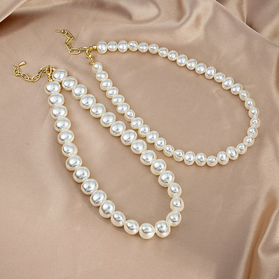 Primary supplied view of graduated pearl-look necklace