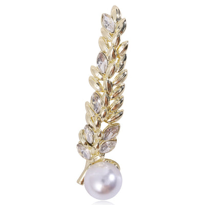 Crystal Wheat Brooch shown alone on a light background